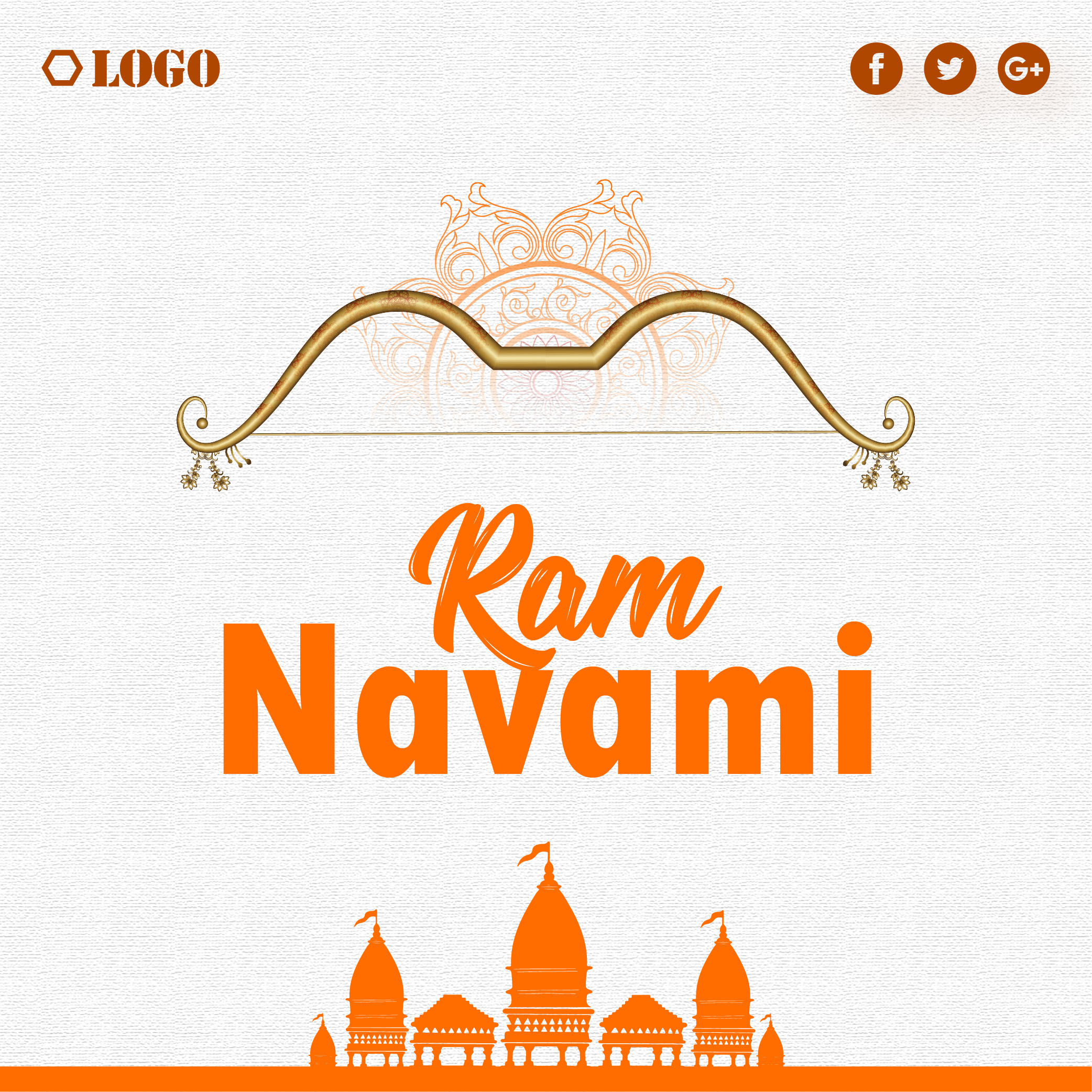 Vector illustration concept of shree ram navami festival