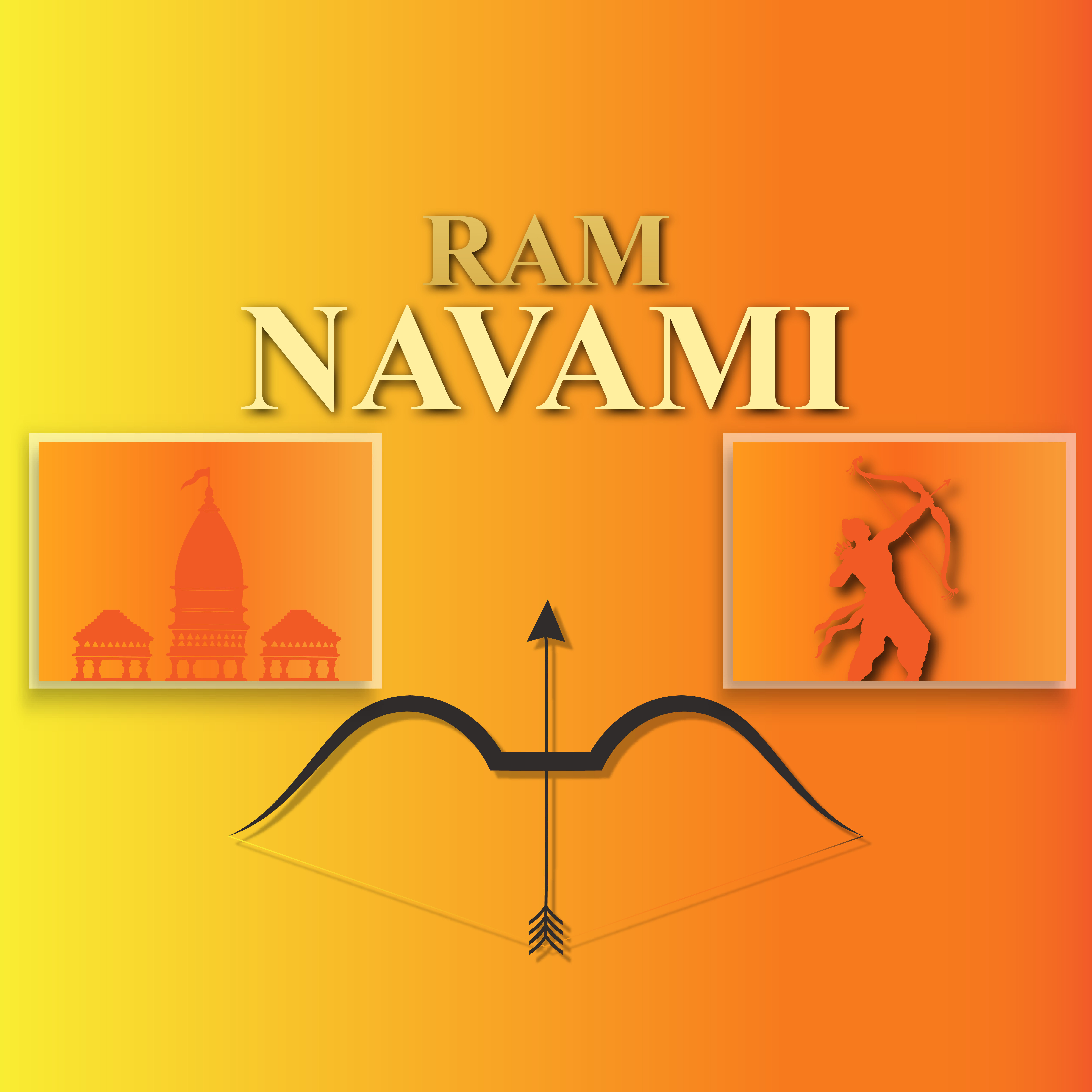 Vector illustration concept of shree ram navami festival