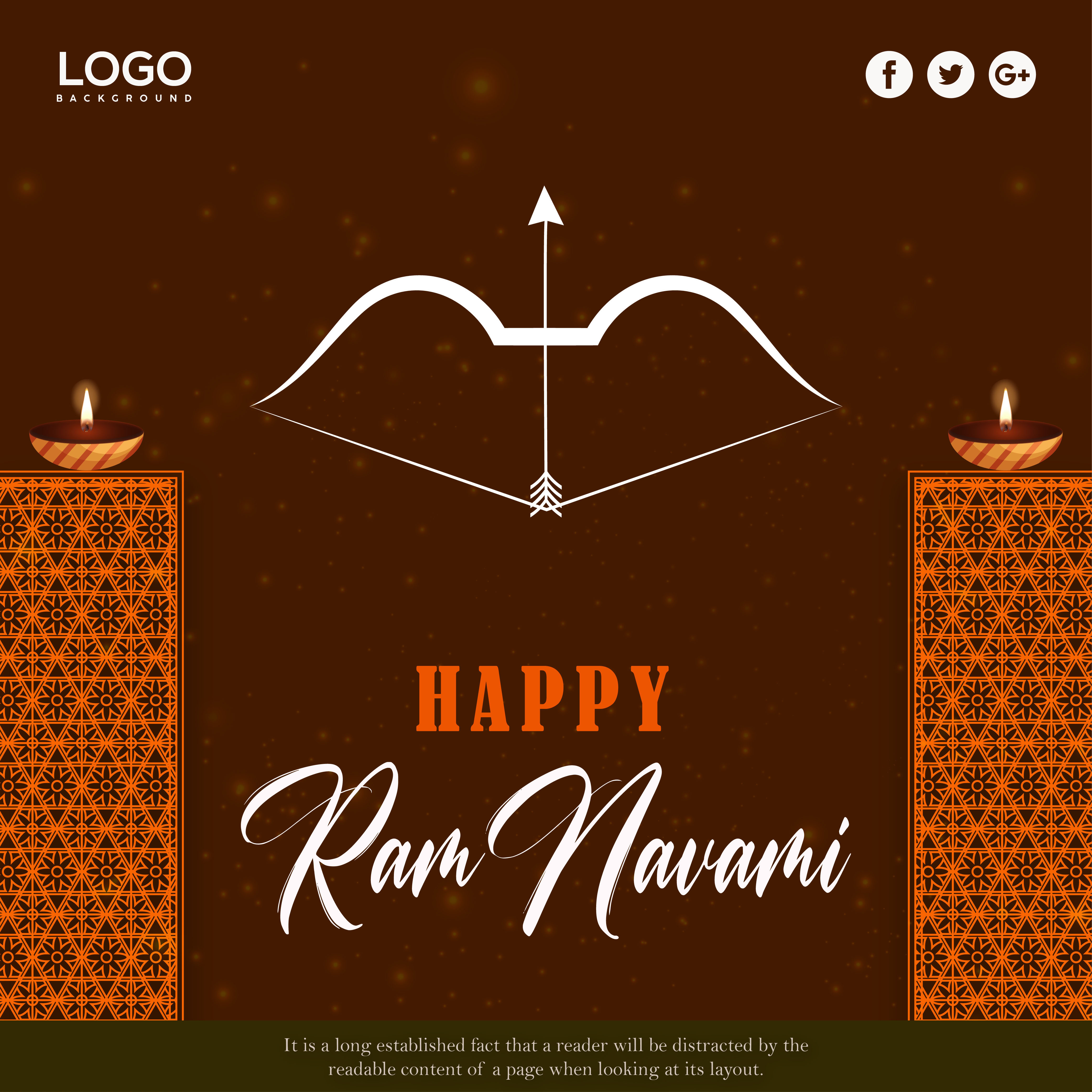 Vector illustration concept of shree ram navami festival
