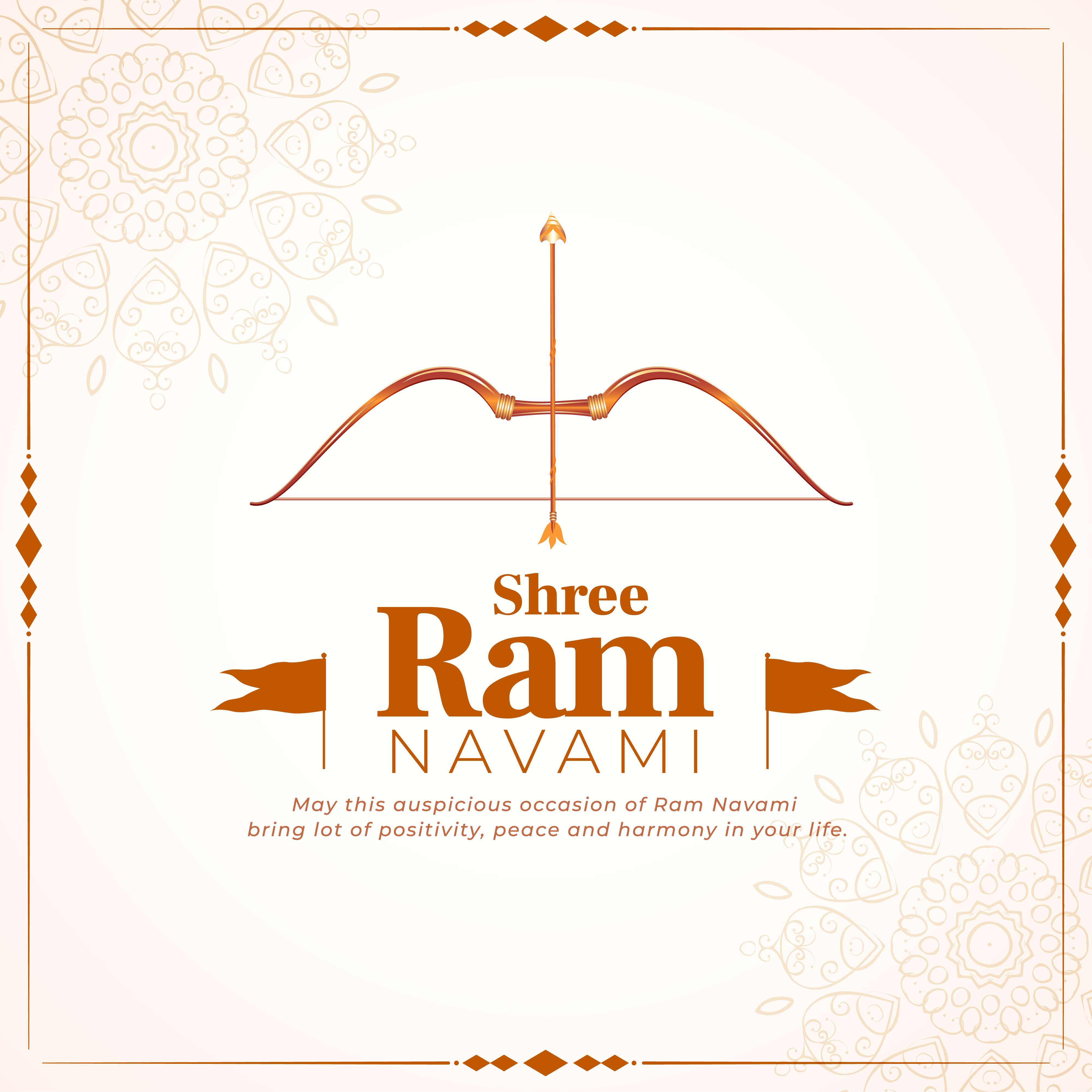Vector illustration concept of shree ram navami festival